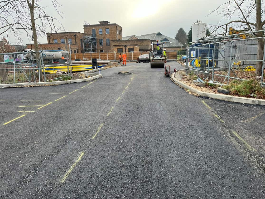New estate road through a live development